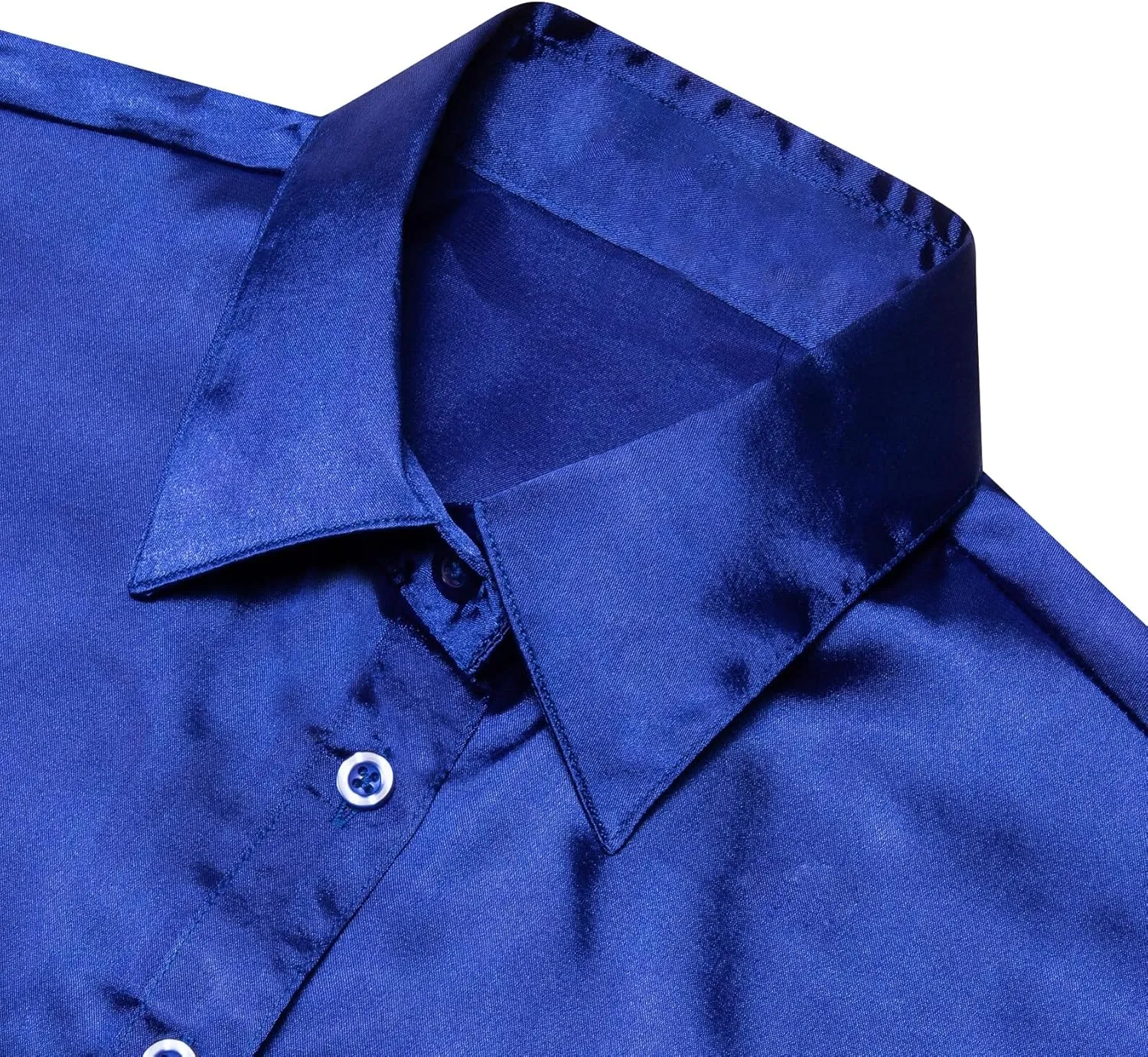 Barry.Wang Women's Stretch Dress Shirts Long Sleeve Button Down Shirt with Brooch Blouses Bussiness Casual Slim-Fit Tops