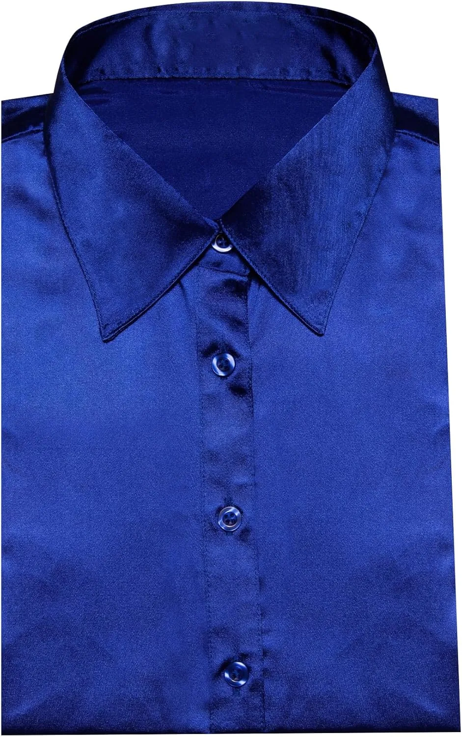 Barry.Wang Women's Stretch Dress Shirts Long Sleeve Button Down Shirt with Brooch Blouses Bussiness Casual Slim-Fit Tops