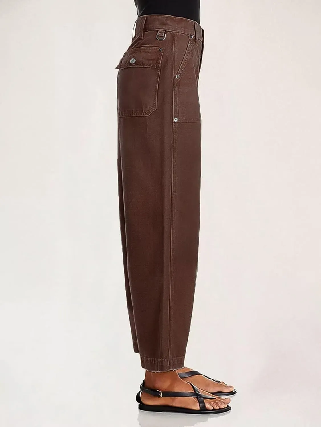 Flamingals Straight Wide Leg Jeans for Women Mid Waisted Casual Raw Hem Denim Capris Pants with Pockets