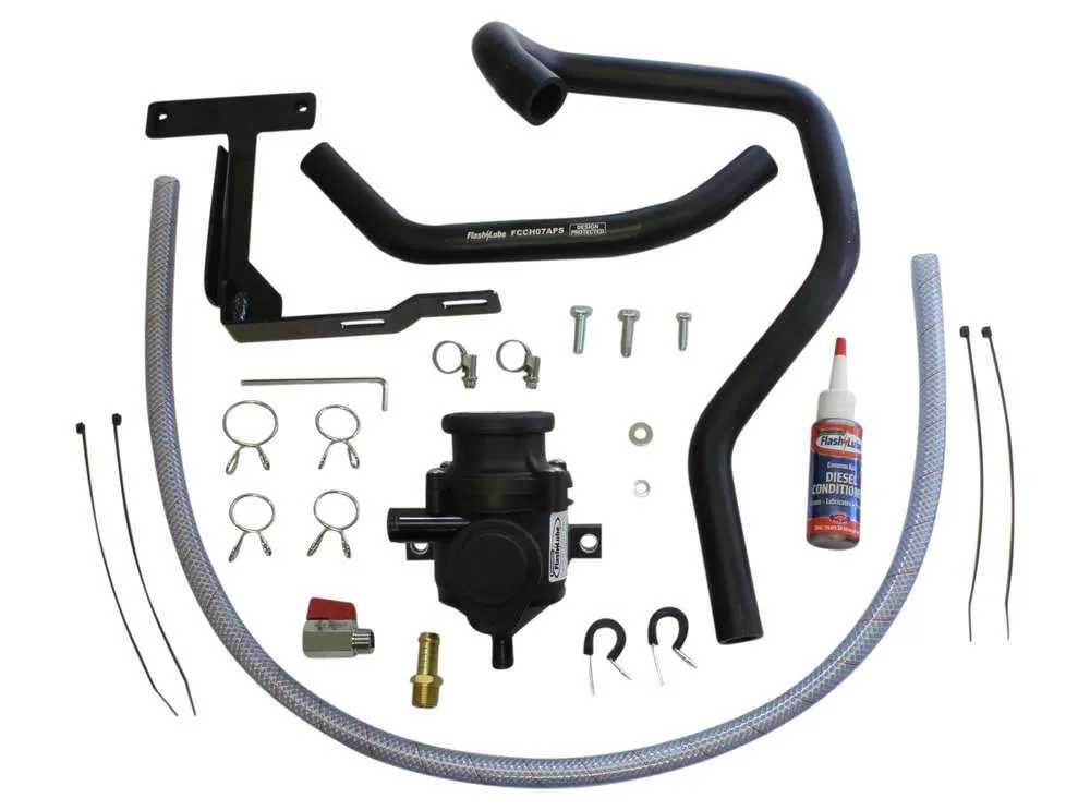 Flashlube Catch Can Pro Kit for Ford Ranger Px-Px2 2.2/3.2L & BT-50 (Pwr Steering Res) FCCKT07PS