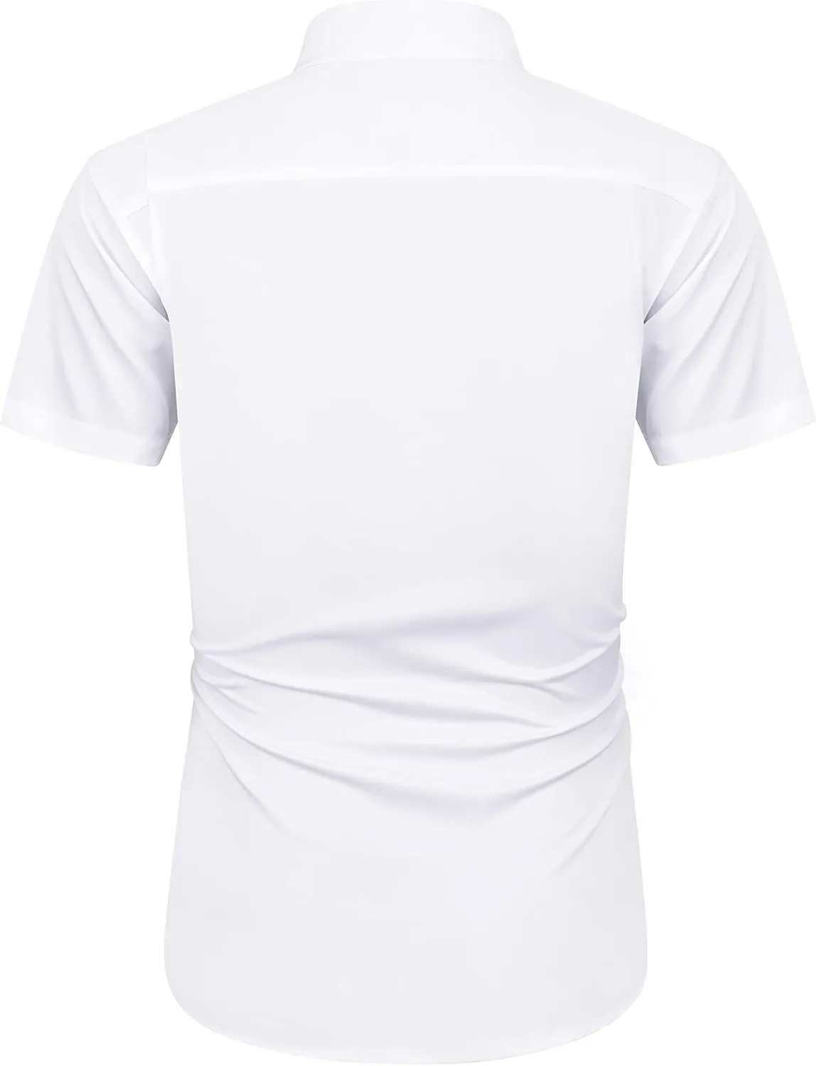 J.VER Men's Short Sleeve Dress Shirts Stretch Wrinkle Free Casual Button Down Shirts with Pocket for Business Wedding