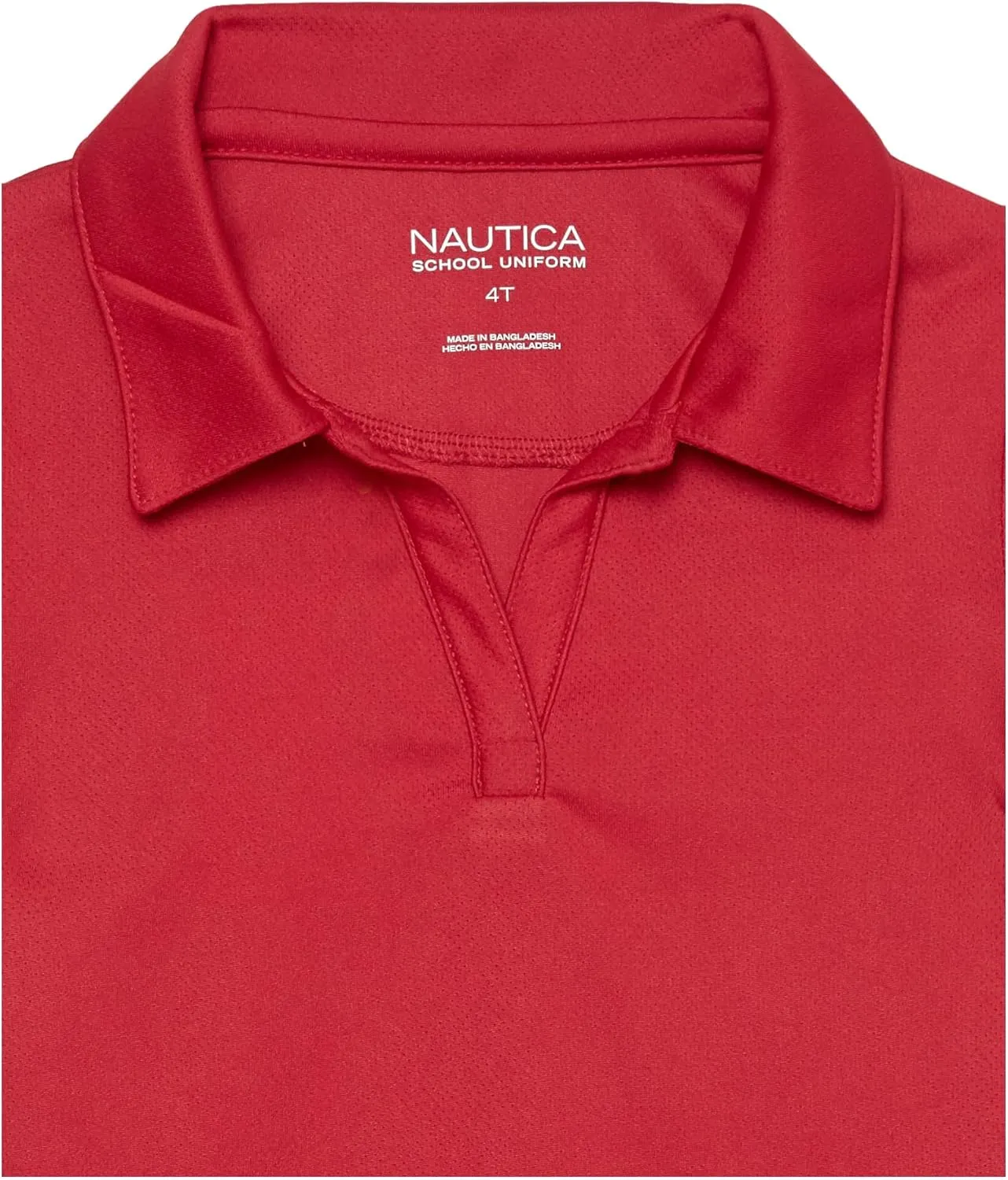 Nautica Girls' School Uniform Short Sleeve Performance Polo
