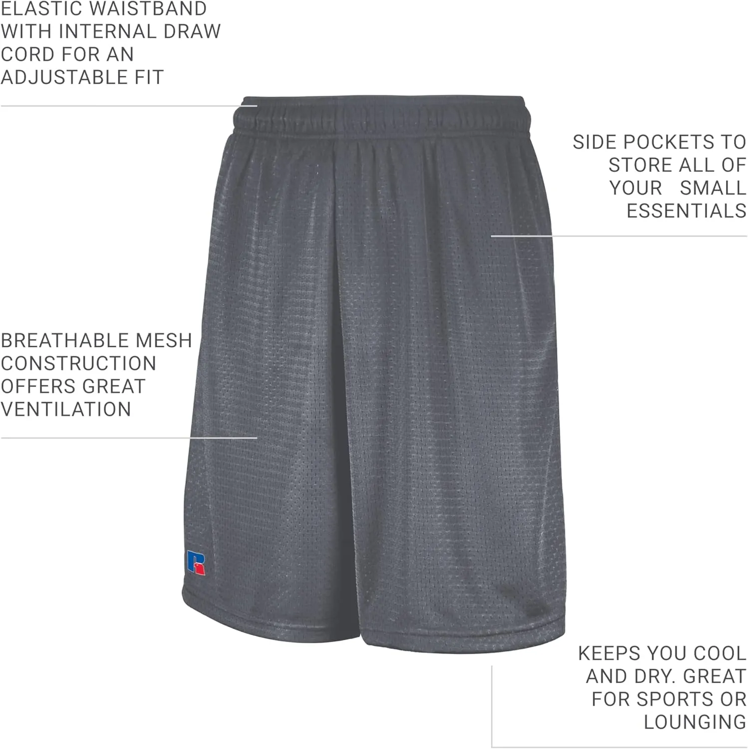 Russell Athletic Men's Mesh Pocket Short